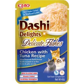  Inaba Dashi Delights Delicate Flakes Chicken with Tuna Recipe 40g 