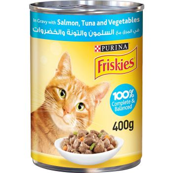  Frieskies Cat Wet Food Salmon Tuna And Vegetables 400g 