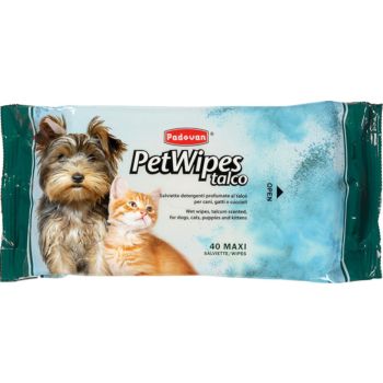  Padovan Pet Wipes Talc (40 Wipes) 