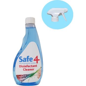  Safe4 Disinfectant Pre-diluted spray 1:10 dilution, Mint Scent, 500 ml 