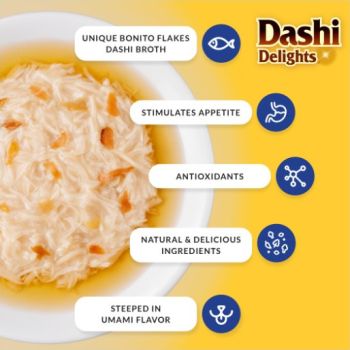  INABA Dashi Delights Chicken with Tuna & Scallop Recipe 70G 