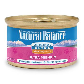  Natural Balance OU WBH Chicken, Salmon & Duck Canned Cat Food 6oz X (24Pcs) 