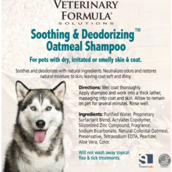  Synergy Labs Veterinary Formula Solutions Soothing & Deodorizing Oatmeal Shampoo 17oz - 503ml 