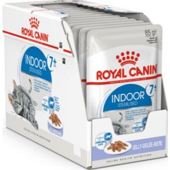  Royal Canin  INDOOR 7+ JELLY Cat Wet Food Box Of 12x85G 