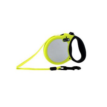  Visibility retractable leash, 5 m - Medium - Neon Yellow 