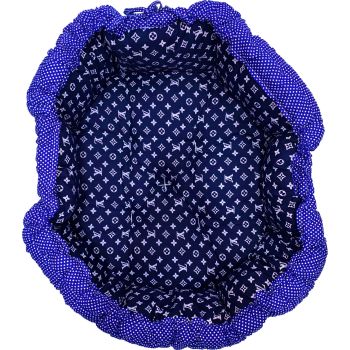  Puppod Round Bed Navy Blue 2in1 70cm 