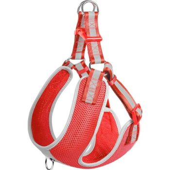  Fida Step-in Dog Harness – Reflective Red M  Girth 23in – 27in (58.4cm – 68.6cm) 