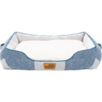 GiGwi Place Removable Cushion Luxury Dog Bed Square Blue Large