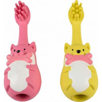  Duvo Dog Rubber Toys  Toothbrush Animals 4x4x11cm Mixed Colors 