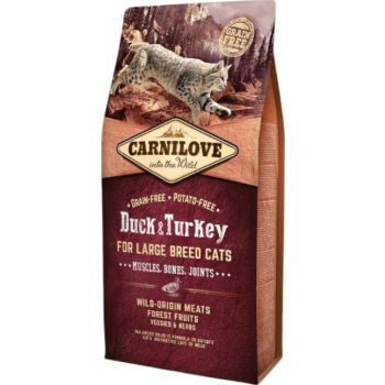  Carnilove Duck & Turkey for Large Breed Adult Cats 6kg 