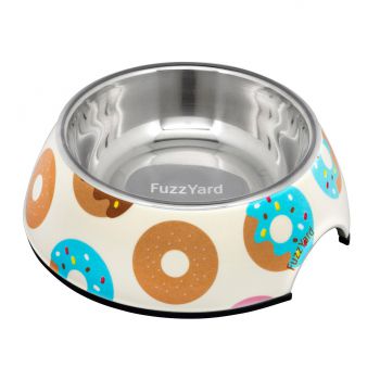  FuzzYard Go Nuts For Donuts Melamine Dog Bowl, Large 