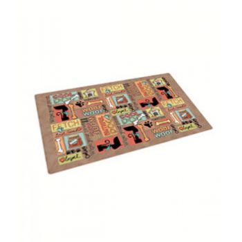  Dry Mate Dog Bowl Place Mat Cool Dog/Brown 12x20 in 