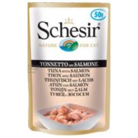 Schesir Cat Wet Food Pouch Tuna/Salmon 100GM (C582)