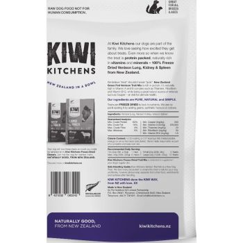  Kiwi Kitchens Raw Freeze Dried Venison Trail Mix Dog Treats 75g 