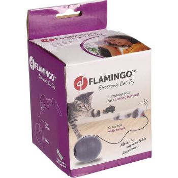  Flamingo Boula Moving Ball with Mouse Grey Electronic Cat Toys 