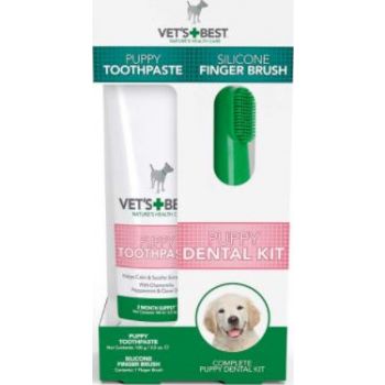  Vet’s Best Puppy Toothpaste with Silicon Finger Brush 