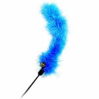 Interactive Cat Teaser Toys Fluffy Blue Tail Small
