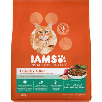  IAMS Proactive Health  Adult with Chicken Dry Cat  Food - 400G 
