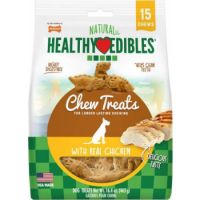 Nylabone Healthy Edibles Dino Dudes Chicken (3 Dino Shapes) Value 15 Count One Size