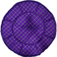 Puppod Pet Bed Round Purple Check 80cm