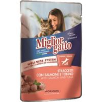 Miglior Gatto Salmon & Tuna Cat Food Pouches, 100g