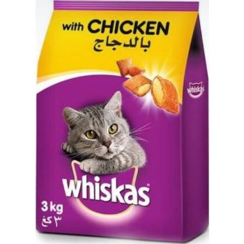  Whiskas Adult Chicken Dry Cat Food 3KG 
