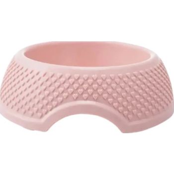  Pets Club Heart Pattern Single Bowl - 98 ml -18.8*6 Cm - Pink 