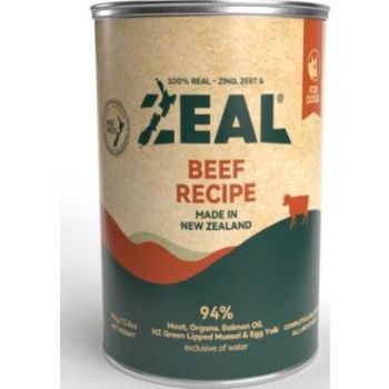  Zeal Grain Free Canned Dog Food 390g – (Beef Recipe) 