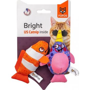  FOFOS Sperm Whale & Clown Fish With Catnip Cat Toys 