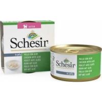 Schesir Cat Wet Food-Kitten Chicken Fillets With Aloe 85G