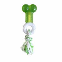 Nylon Bone with Dental Rope - Green