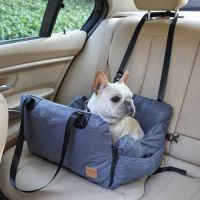 Portable pet car seat Grey