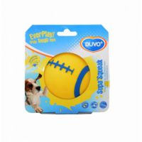 DUVO EVERPLAY SUPA BALL SQEAK-DOG TOY YELLOW ; 5414365201616