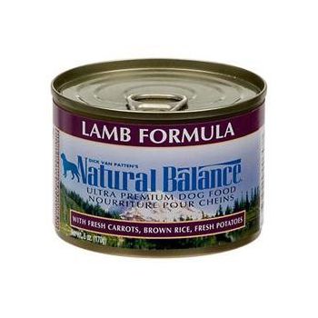  Natural Balance Lamb Formula Canned Dog Food 6oz (12 Pcs) 