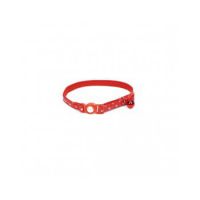 Coastal 3/8" Safe Cat Fashion Collar with Polka Dot Overlay Red