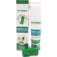 Vets Best Dental Gel 100g with Silicone Finger Brush