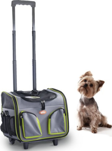 PAWISE Pet Trolley Bag Rolling Pet Travel Carrier Pet Carrier with Wheels 