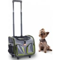 PAWISE Pet Trolley Bag Rolling Pet Travel Carrier Pet Carrier with Wheels