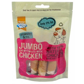  Good Boy Dog Treats Jumbo Chicken Chewy Twists - 100g 