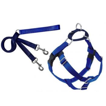  Freedom No-Pull Harness and Leash - Royal Blue / Large 1" 