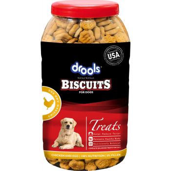  Drools Chicken and Egg Biscuit, Dog Treats - Jar, 800 g 