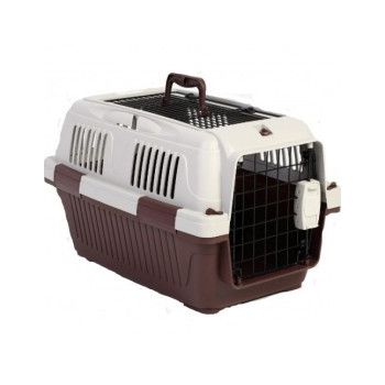  Nutra Pet Dog & Cat Carrier Open Grill Top Dark Red Box L50Cms X W33Cms X H29Cms 