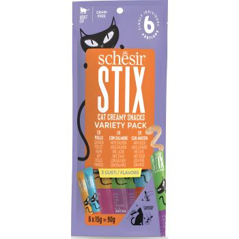  Schesir Stix Adult Cat Variety Pack 6X15g 