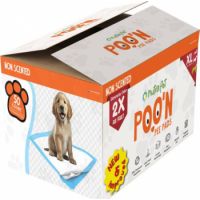 Nutrapet Poo N Pee Pads XL Non-Scented - Fast Absorption With Floor Mat Stickers (60x90cms) - 50 Count