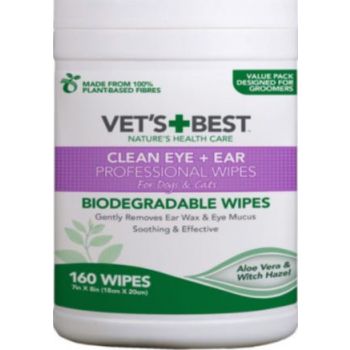  Vet’s Best Ear & Eye Wipes – 160 Pack 