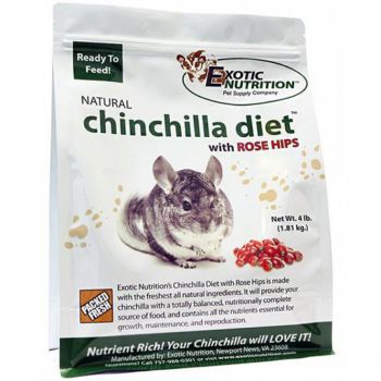 Chinchilla Diet with Rose Hips - 4LB (1.81kg) 