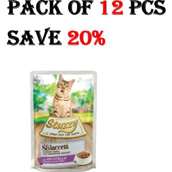  Stuzzy Cat Shreds With Veal 85g Pouch (Min Order 85g x 12 