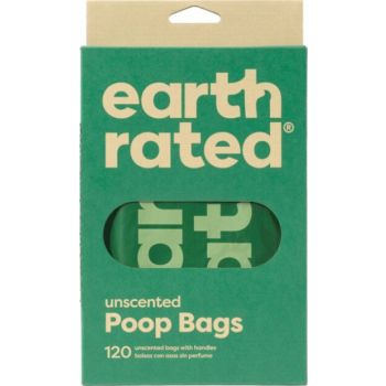  Earth Rated Easy-Tie Handle Poop Bags Unscented  120 bags 