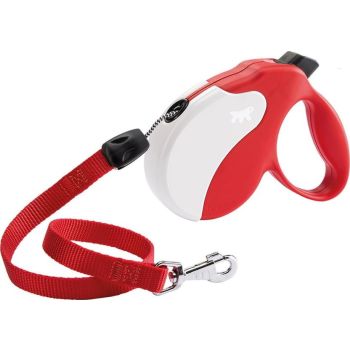  Ferplast Retractable Dog Lead AMIGO Cord LONG, Folding Cord, 7 m, Max 20 kg, Red 