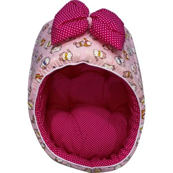  Puppod Pet Bed Basket Pink Cat 